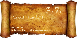 Piroch Timót névjegykártya